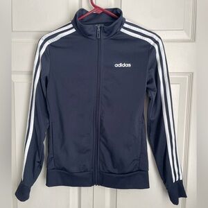Adidas Black Track Jacket with White Logo